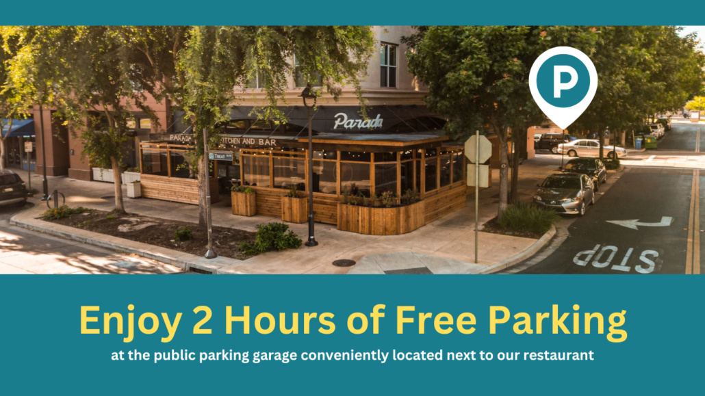 Free parking for two hours at Parada